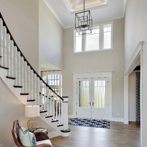 Home Entry with stairs stock image - Nicole Chorney NYS Licensed Real Estate Salesperson